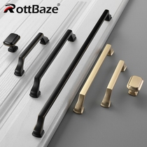 New Chinese cabinet door handle Modern simple black wardrobe handle Cabinet drawer Cabinet door handle American European