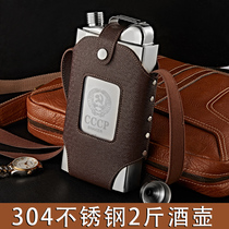 Russia CCCP padded small flagon portable German high-grade 304 stainless steel 2kg portable military wine bottle Outdoor