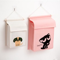 Wall toilet Bathroom storage small hanging bag Wall hanging door after a single waterproof large clothes hanging pocket cute