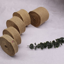 Original colour hemp cloth strip butterfly knot handicraft decoration handmade DIY rose floral material Kindergarten environment creative work