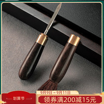 Ebony Wood pot pen does not shed hair tea brush tea sweeping Puer tea knife Tea Needle tea tray brush tea tray sweeping tea accessories