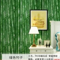 Stickers TV brick green bamboo green wall skirt decoration red brick milk tea shop background wall horizontal board tea room instant stickers