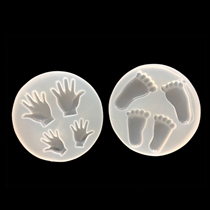 DIY silicone flip crystal drop glue pendant size candy jewelry pendant liquid mirror mold foot mold Palm