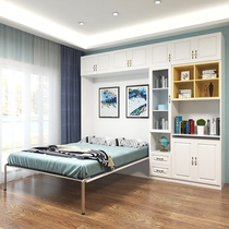 Invisible Bed With Bookcase Multifunction Wall Bed Double Man Bed Cabinet Integrated Folding Bed Customised Small Family wall Bed Locker