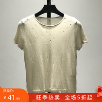 Snow Series ● Pure color short sleeve blouses cool needle weaselwear on the summer new