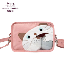 HIKOSEN Carla cat transparent cat shoulder bag PVC Japanese cartoon ins Wind female cute girl canvas bag