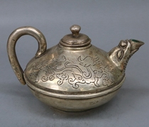 Pure Bronze Xianglong Wine Pot Imitation Ancient Bronze Ware Dragon Mouth Teapot Kettle Home Office Hotel Tea Track Decoration Process Pendulum