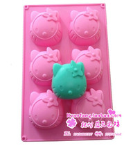 xj071 kitty cat daily single silicone cake mold handmade soap mold biscuit mold creative snack mold