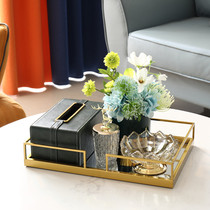 American tissue box living room creative coffee table light luxury storage box high-end desktop leather paper box