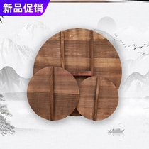 Cooking pot anti-hot snow pan wood cover dedicated multiple pot cover household wood round old flat cover insulation