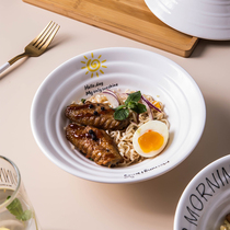 (Take one hair and two) ramen bowl Bowl Noodles bowl ceramic instant noodle bowl soup bowl