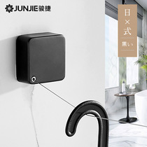 Balcony invisible shrink clothesline wire wire clothes quilt artifact non-perforated stainless steel indoor telescopic drying rack