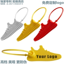 Disposable shoe coating clothing Anti-counterfeiting anti-theft anti-transfer bag buckle label Cable tie tag Anti-exchange label Plastic seal