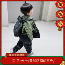 (Recommended by the owner)Custom boys shirts plus velvet middle and large childrens Japanese camouflage Western style winter long-sleeved tops tide