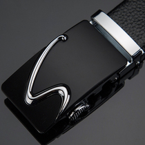 Oedibird ODYBIRD mens leather belt business upscale glossy surface belt head layer cow leather automatic buckle pants with tide man