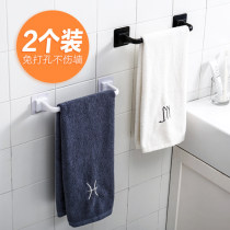 Bathroom towel rack Punch-free bathroom hook bath towel rack Household suction cup Kitchen toilet storage towel bar