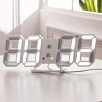 LED clock 3D clock color desktop alarm clock temperature time display wall clock wall stereo clock Korean version