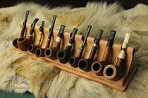 10 bucket position Ten bucket leather pipe rack first layer vegetable tanned cowhide handmade custom 10 bucket rack bucket seat leather seat