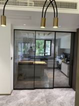 Three-rail three-fan hanging rail linkage sliding door Four-rail four-fan linkage hanging rail door Three-linkage hanging rail sliding door