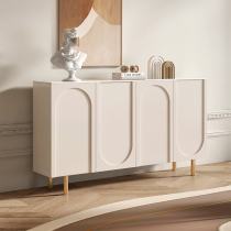 Light luxury sideboard French kitchen cupboard living room cabinet modern minimalist wine cabinet cream color wabi-sabi locker