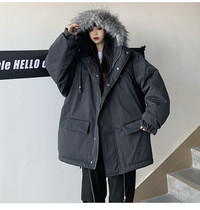 Winter cotton-padded jacket women's 2021 new Korean version of loose bf hooded cotton-padded jacket ins student cotton-padded jacket