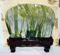 Yushu stone Xiuyan Yushu Wang Caiwang picture stone Qishi natural stone Hetian Jade Agate gift collection bar stone