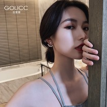 Prince Wen with earrings womens 2021 new fashion pearl stud earrings temperament small drop earrings high sense earrings silver needle