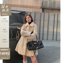 CC fur facade imported purple standard mink fur coat mink coat women long model