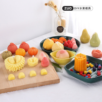ZUO net red fruit simulation silicone mold peach lemon ugly orange homemade creative aromatherapy candle diy ornaments