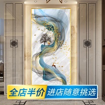 The porch mural elk modern aisle simple decorative painting punched into the living room corridor light luxury vertical version hanging painting free