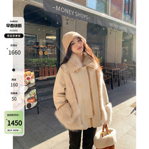 Notting Hill 2022 winter new young fur design stitching fox groove infrared coat