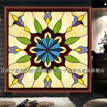 Entry into the door Chinese-style European American aisle corridor ceiling partition glass ceiling lamp art glass ceiling