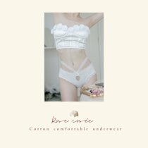 Rose rosée puffs Miss love hollow panties womens pure cotton antibacterial thin belt lace briefs