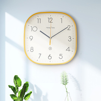 Clock wall clock Living room modern minimalist clock wall-mounted household mute creative personality punch-free hanging quartz clock