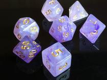 Multi-sided digital dice imitation jade brushed COC running group DND4 6 8 10 12 20-sided color sub-hand hidden ornaments