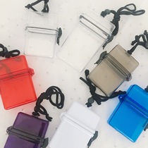 ins wind hanging neck plastic transparent cigarette case punk european and American hip hop hard shell containing mobile phone bag small number waterproof case