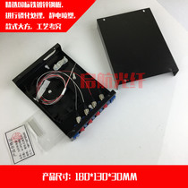4-core FC optical cable terminal box full equipped with optical fiber fusion box small 4-mouth round head single-mode pigtail flange promotion