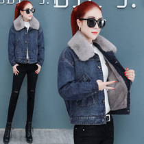 KKQ adds velvet and thicker denim jacket and women's clothing with hair