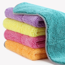 Double-layer rag Super absorbent no hair loss thickened wipe the table wipe the floor housework cleaning cleaning cloth dishwashing cloth kitchen