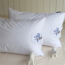 Exquisite romantic lavender embroidered feather velvet pillow good sleep neck pillow health pillow