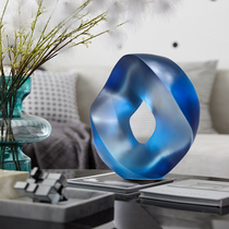 Simple creative round abstract sculpture Sales office reception hall desktop decoration Home living room entrance decoration ornaments