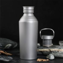 Kangbai titanium Outdoor pure titanium sports pot Mountaineering kettle Cycling water bottle Travel drinking water portable wide mouth cup