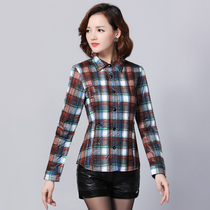 Snow silver fox autumn and winter Korean slim slim warm long sleeve down jacket shirt down jacket liner female X251528