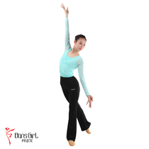 Dansho stretch mesh jacket dance clothing ballet gauze gymnastics form clothing classical dance long sleeve blouse