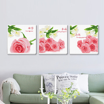 Cross embroidered living room 2022 new line embroidered small pieces simple embroidered triptych small yourself embroidered hand-bedroom embroidery