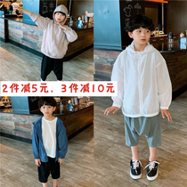 Clearance does not return childrens sunscreen clothing mens summer thin breathable 2020 new Korean style childrens clothing air conditioning shirt