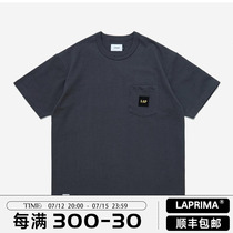 LAPRIMA 20SS Pocket Tee embroidery pocket heavy lbs loose short sleeve T-shirt Wang Xinkai Tongan
