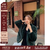 CC fur glazed Marten imported purple Standard Grade whole mink coat mink fur fur coat female winter