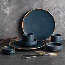 Duoyi creative Jade Unicorn Nordic tableware set two four food household dishes restaurant plate Western plate