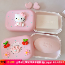 Soap box cute cartoon fresh handmade soap box girl student creative drain household baby soap box